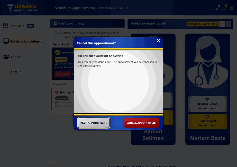 Cancel pop-up